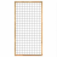 Gaaselement vuurverzinkt 90 x 180 cm met Grenen groen ge&iuml;mpregneerd kader 4,5 x 4,5  cm