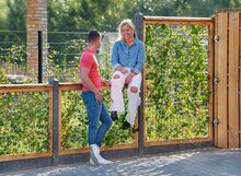 Gaaselement vuurverzinkt 180 x 180 cm met Grenen groen ge&iuml;mpregneerd kader 4,5 x 7,0  cm