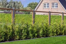 Gaaselement vuurverzinkt 180 x 180 cm met Grenen groen ge&iuml;mpregneerd kader 4,5 x 7,0  cm