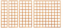 Trellis recht hardhout 90 x 180 cm