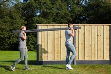 Betonpaal Amstel antraciet diamantkop 10 x 10 cm incl. toebehoren (lichtgewicht)