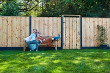 Betonpaal IJssel antraciet diamantkop 10 x 10 cm incl. toebehoren