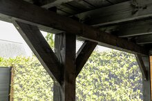 Overkapping Rijssen Douglas 400 x 400 cm - Zwart Ge&iuml;mpregneerd