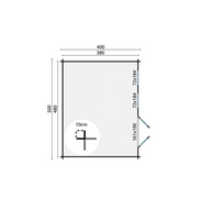 Blokhut Annabel 500 x 400 x 223 cm Tuindeco Wanddikte 40 mm - Luxe Tuinhuis