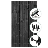 Tuinpoort Zwart gespoten incl. kozijn, 90 x 195 cm