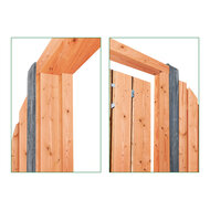 Tuinpoortkozijn + aanslagligger red class wood