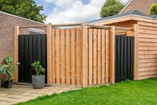 Tuinpoort schuifsysteem Red Class Wood 130 x 195 cm