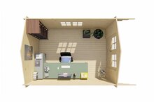 Blokhut Pamplona 300 x 400 x 236 cm + Luifel 70 cm - Tuinhuis