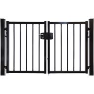 Dubbele spijlenpoort rond vlak 300 cm