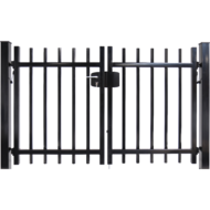 Dubbele spijlenpoort vierkant doorgestoken 300 cm