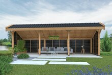 Kapschuur Boekelo Douglas 900 x 340 cm - Zwarte wanden