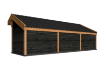 Kapschuur Boekelo Douglas 900 x 340 cm - Zwarte wanden