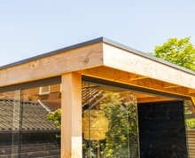 Overkapping Ommen Douglas 400x300cm - Zwarte wanden