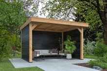 Overkapping Ommen Douglas 400x300cm - Zwarte wanden