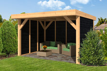 Overkapping Ommen Douglas 400x300cm - Zwarte wanden