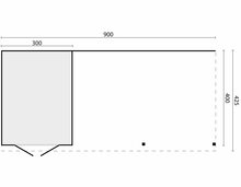 Overkapping Wierden Douglas 900 x 400 cm &ndash; Blank Douglas