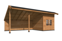 Kapschuur Malmo, type 2 - 813 x 414 cm - Zwart gespoten