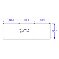 Kapschuur Bergen XL, type 5 - 980 x 418 cm - Blank Douglas
