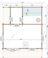 Saunahuis Kokkola - 70 mm onbehandeld