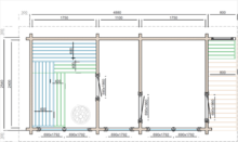 Saunahuis Tampere XL - 40 mm onbehandeld