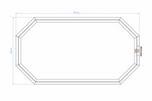 Luxe houten zwembad Playa Porto Marie 727 x 396 x 138 cm