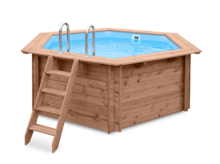 Luxe houten zwembad Mambo Beach 355 x 307 x 116 cm