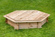 Zandbak Zeskant met deksel L175 x B175 x H30 cm