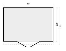 Tuinberging Enter Douglas 400 x 300 cm &ndash; Blanke wanden