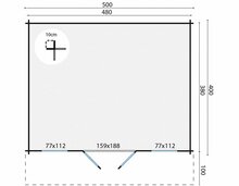Blokhut Viggo maatvoering