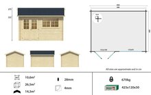 Blokhut Aksel maatvoering