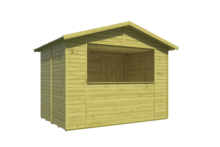 Houten verkoopkraam Dancer 299x197 cm &ndash; kiosk van ge&iuml;mpregneerd hout