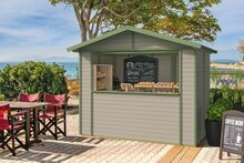 Houten marktkraam Vixen 266x175 cm &ndash; kiosk van ge&iuml;mpregneerd hout