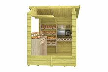 Houten marktkraam Vixen 266x175 cm &ndash; kiosk van ge&iuml;mpregneerd hout