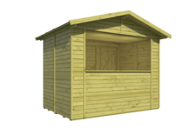 Houten marktkraam Vixen 266x175 cm &ndash; kiosk van ge&iuml;mpregneerd hout