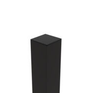 Paal-set tbv schermhoogte 180 cm, lengte 250 cm, zwart