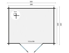 Blokhut Klair maatvoering