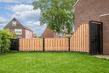 Tuinpoortkozijn + aanslagligger zwart gespoten