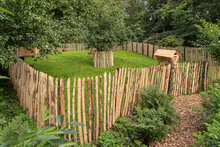 Engelse kastanjehekwerk op rol met 7,5 cm latafstand 460 x 120 cm