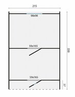 Camping Barrel 215x330 cm &ndash; Tuinkantoor, Balie of Mini Chalet