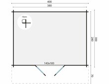 Blokhut Murcia maatvoering