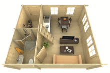 Blokhut Berlin bovenaanzicht