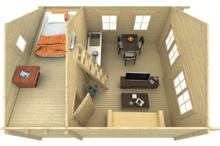 Blokhut Berlin bovenaanzicht