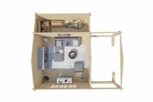 Blokhut Manchester bovenaanzicht