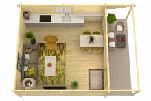 Blokhut Rune bovenaanzicht