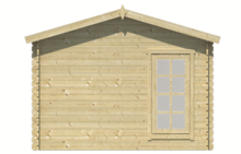 Blokhut Arne zijaanzicht