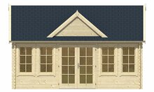 Blokhut Clockhouse Trevor vooraanzicht