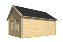 Blokhut Clockhouse Trevor rechterachteraanzicht