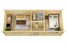 Blokhut Ava bovenaanzicht