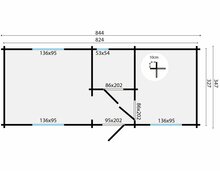 Blokhut Ava maatvoering
