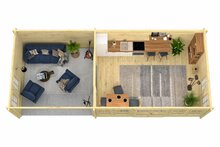 Blokhut Big Ben bovenaanzicht